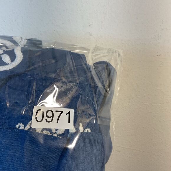 Lilly Pulitzer Ladies Amelia Island Tunic Blue White XS Casual 97700 Linen - Picture 11 of 12